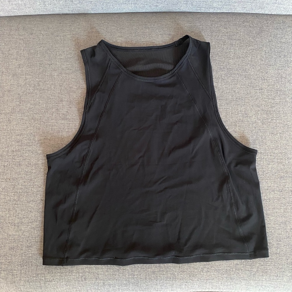 LULULEMON SCULT CROP TANK BLACK
